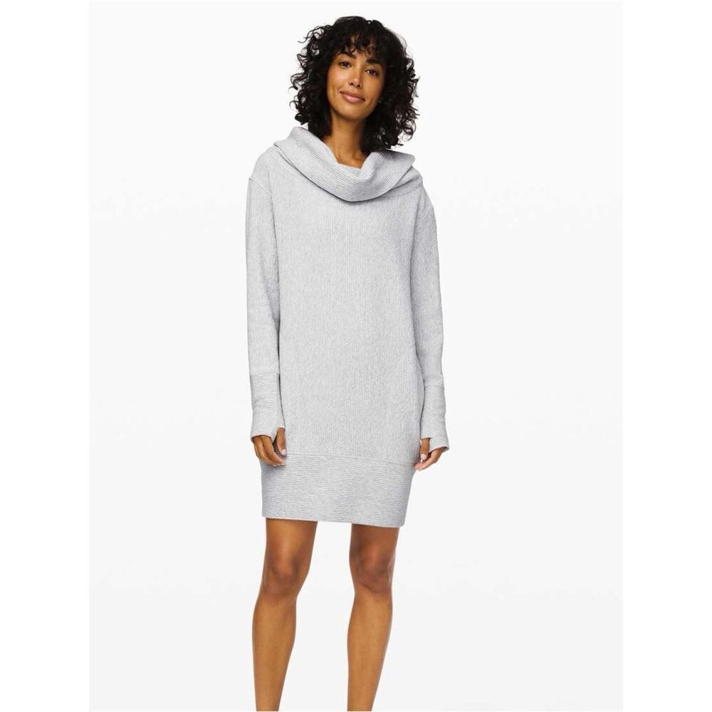 Lululemon Along the Way Dress Heathered Core Ultra Light Grey Size XXS
